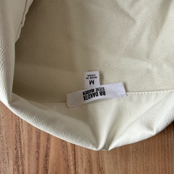 BB Dakota Steve Madden Fringed Cream Textured Jacket - Picture 6 of 6